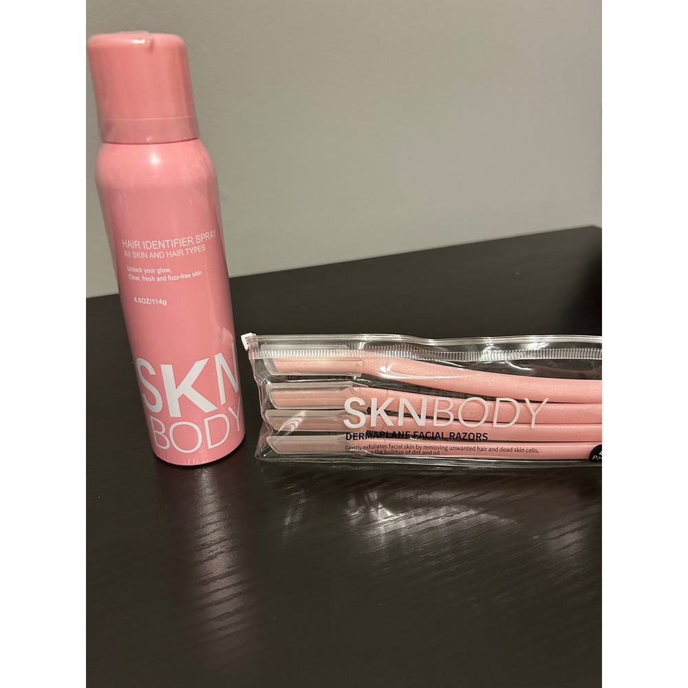 SKNBODY Hair Identifier Spray and‎ Dermaplane Facial Razors for Women